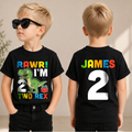 Personalized Dinosaur Birthday Boy Shirt 2, Rawr I'm 2 Two Rex — product view 1