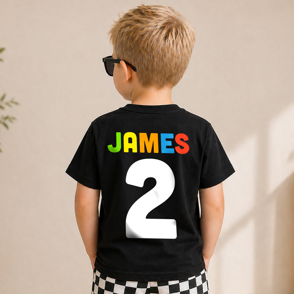 Personalized Dinosaur Birthday Boy Shirt 2, Rawr I'm 2 Two Rex — product view 6