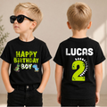 Custom Name Dinosaur Birthday Boy Shirt 2, Two Rex — product view 1