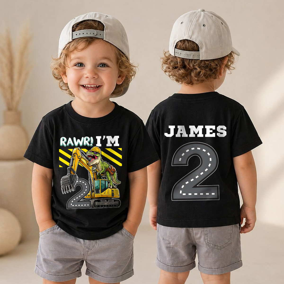 Toddler Personalized I'm 2 and Digging It Birthday Outfit Boy — product view 4