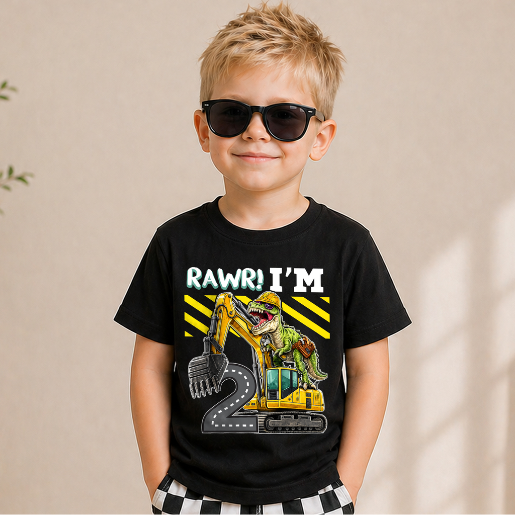 Toddler Personalized I'm 2 and Digging It Birthday Outfit Boy — product view 5