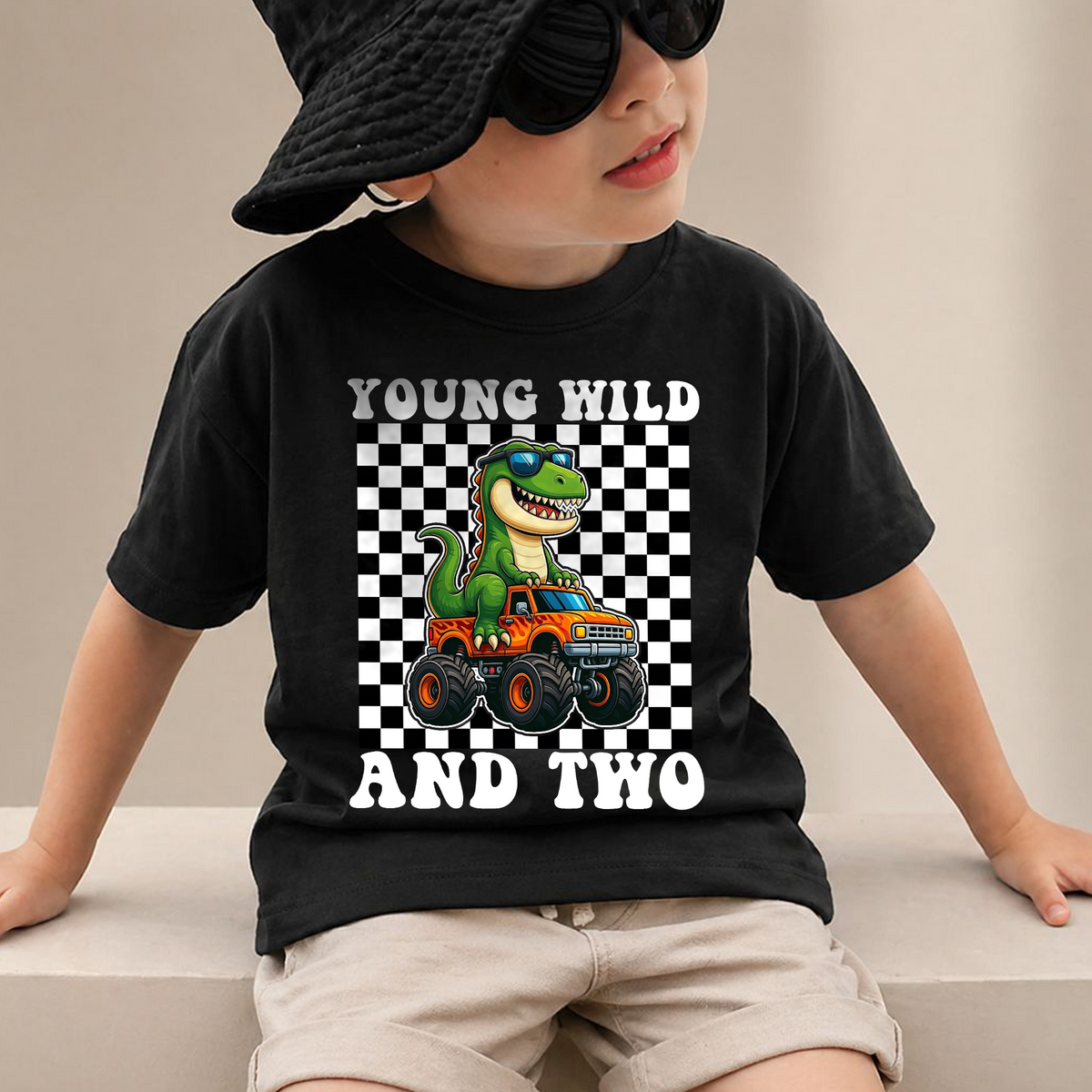 Boys Custom Young Wild and Two Birthday Outfit Boy — product view 2