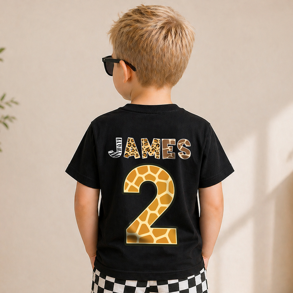 Boys Personalized Two Wild 2nd Birthday Shirt for Boys — product view 6