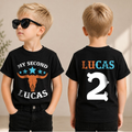 Custom My Second Rodeo 2nd Birthday Shirt for Boys, Cowboy — product view 1