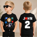 Custom Name Space Birthday Shirt for Boys, Toddler Tee — product view 3