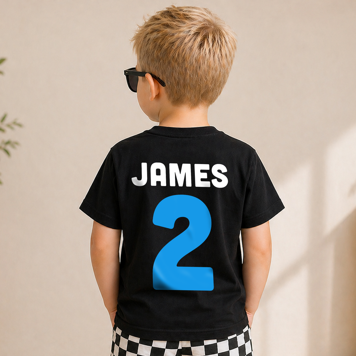 Custom Space Birthday Shirt for Boys, Toddler Tee — product view 2