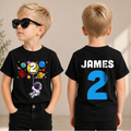 Custom Space Birthday Shirt for Boys, Toddler Tee — product view 3