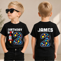 Boys Personalized Space Birthday Shirt for Boys — product view 3