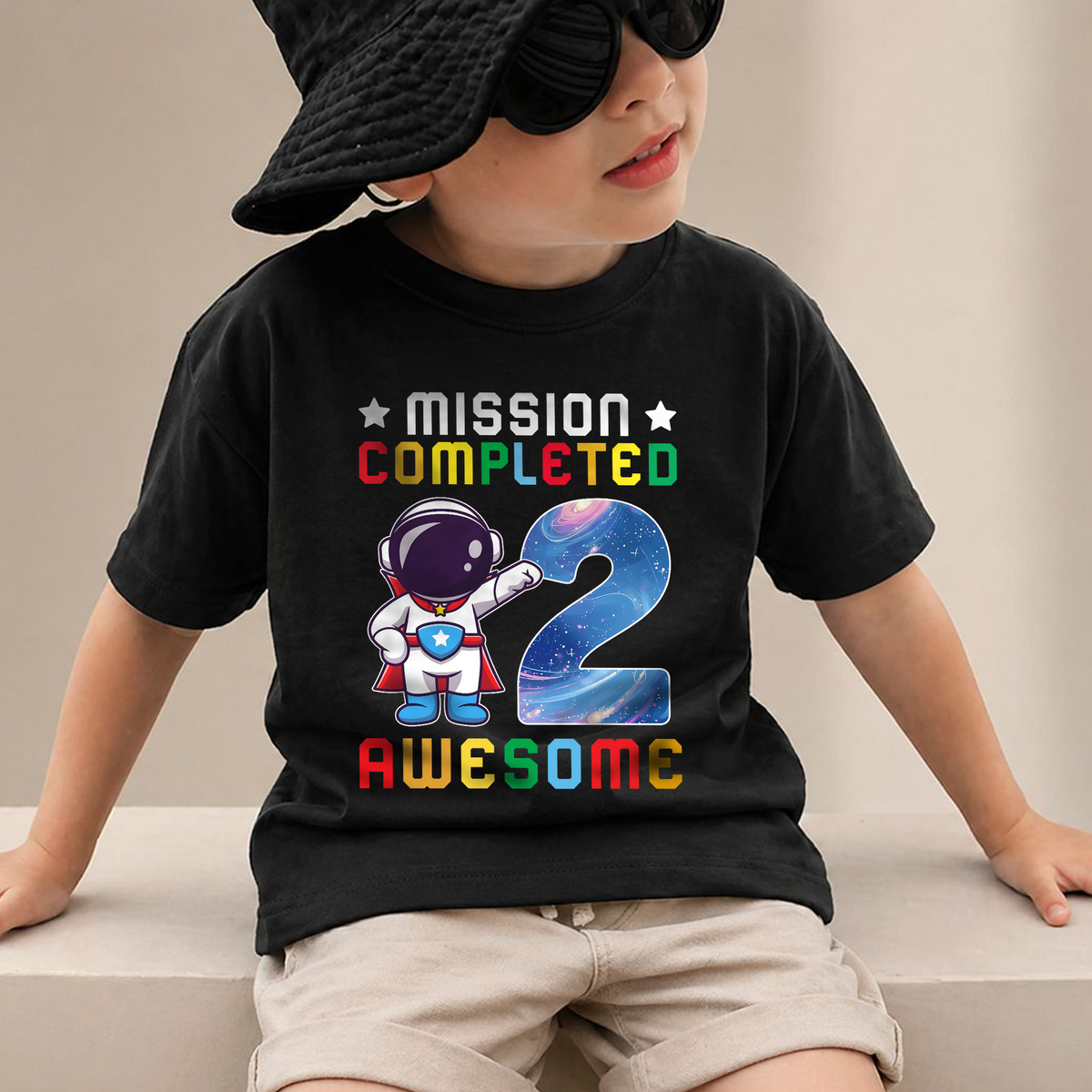 Personalized 2nd Birthday Space Shirt, Custom Name — product view 4