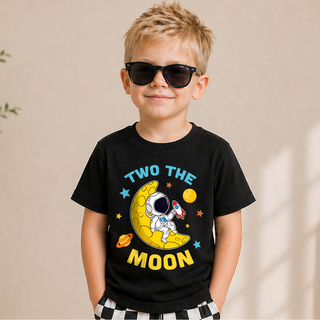 Personalized Space Birthday Boy Shirt, Custom Name — product view 1