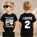 Personalized Truck Yeah I'm Two Birthday Shirt for Boys — product view 1