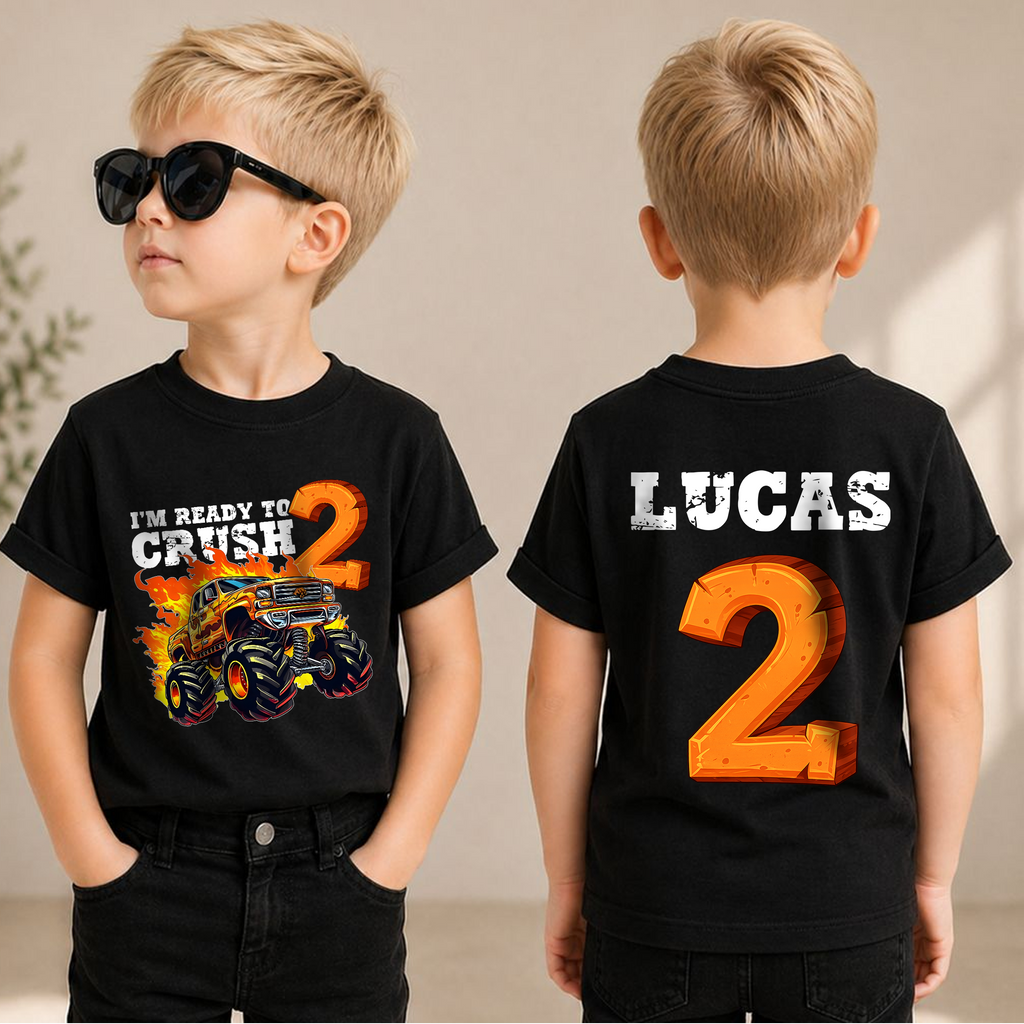 Custom Name I'm Ready To Crush Birthday Shirt for Boys — product view 1