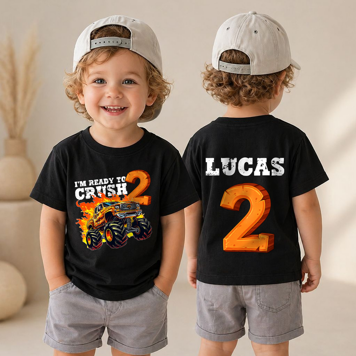 Custom Name I'm Ready To Crush Birthday Shirt for Boys — product view 4