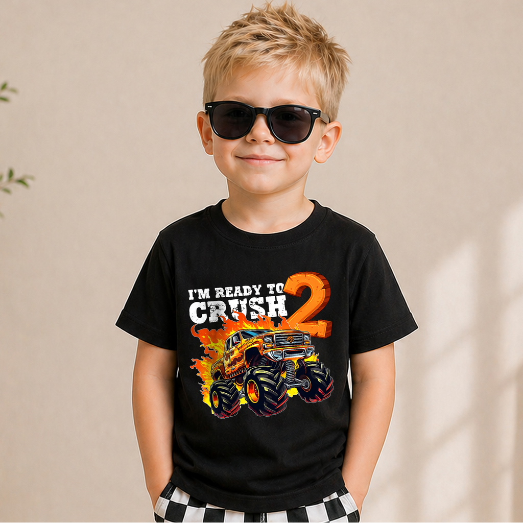 Custom Name I'm Ready To Crush Birthday Shirt for Boys — product view 5
