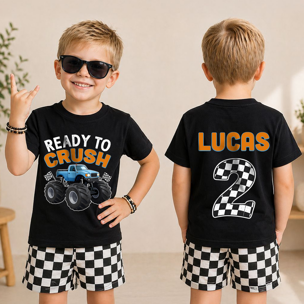 Custom Ready To Crush Birthday Shirt for Boys — product view 3
