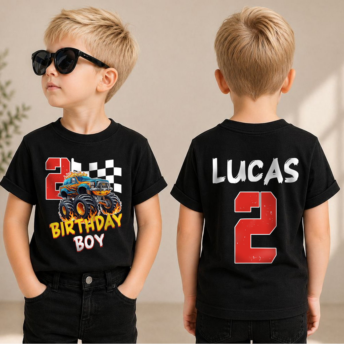 Boys Custom Crushing It Birthday Shirt for Boys — product view 1