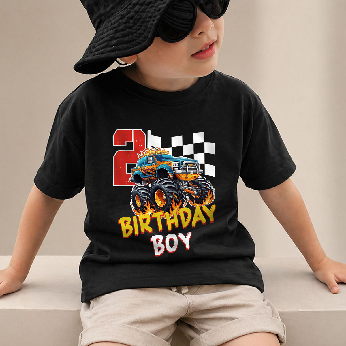 Boys Custom Crushing It Birthday Shirt for Boys — product view 2