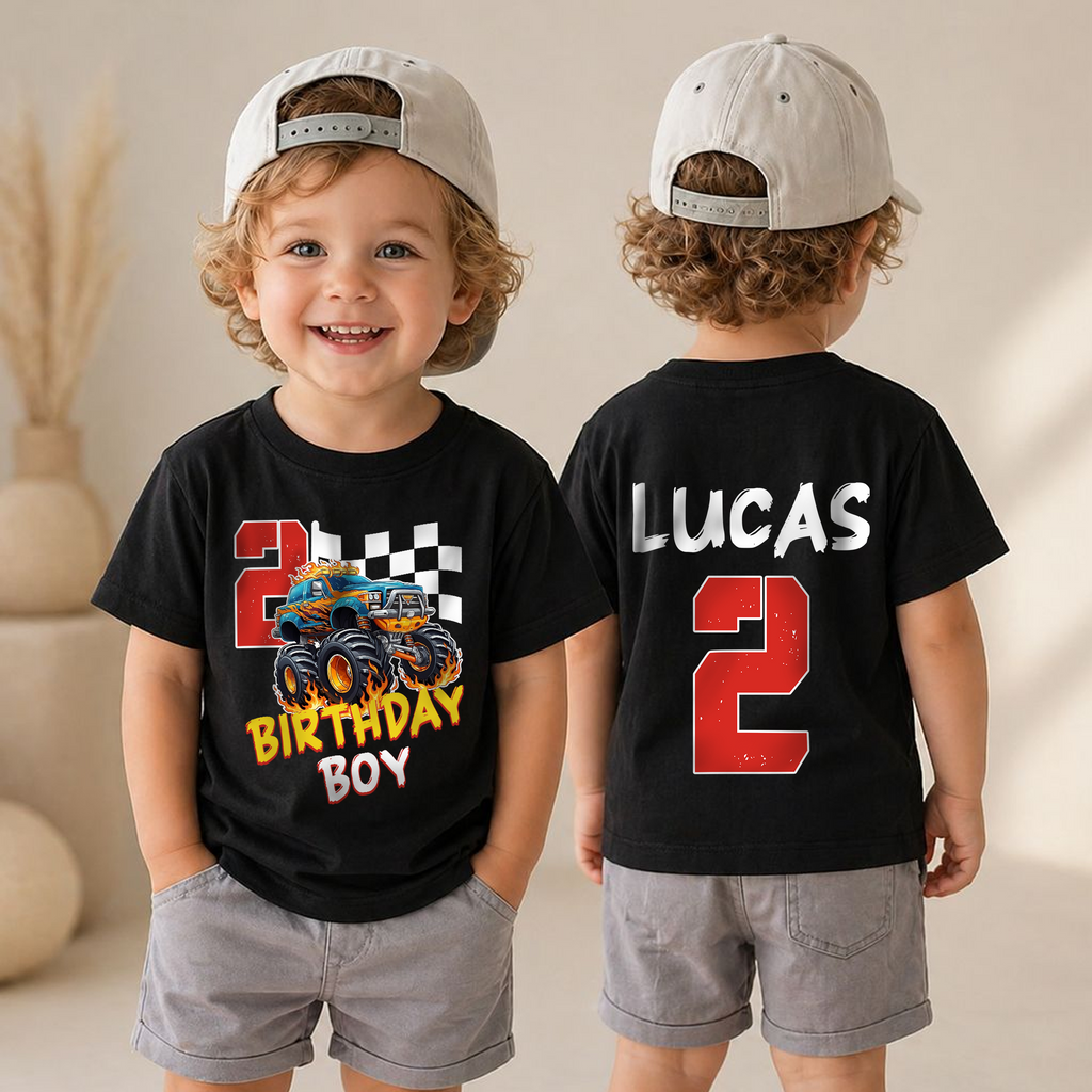 Boys Custom Crushing It Birthday Shirt for Boys — product view 4