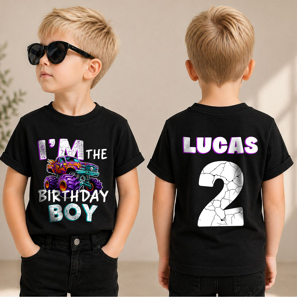 Boys Personalized Crushing It Birthday Shirt for Boys — product view 1