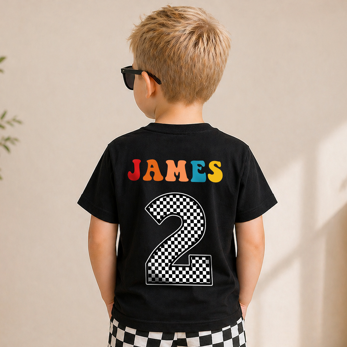 Custom Name Monster Truck 2nd Birthday Shirt, Ready To Crush — product view 6
