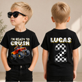 Toddler Personalized Monster Truck 2nd Birthday Shirt — product view 1