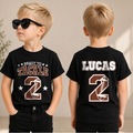 Toddler Personalized Football 2nd Birthday Shirt, Ready To Tackle — product view 1