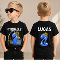 Toddler Personalized O'Fishally 2nd Birthday Shirt for Boys — product view 1
