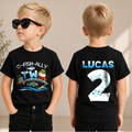 Boys Custom Fishing 2nd Birthday Shirt Boy, O-Fish-Ally Two — product view 1