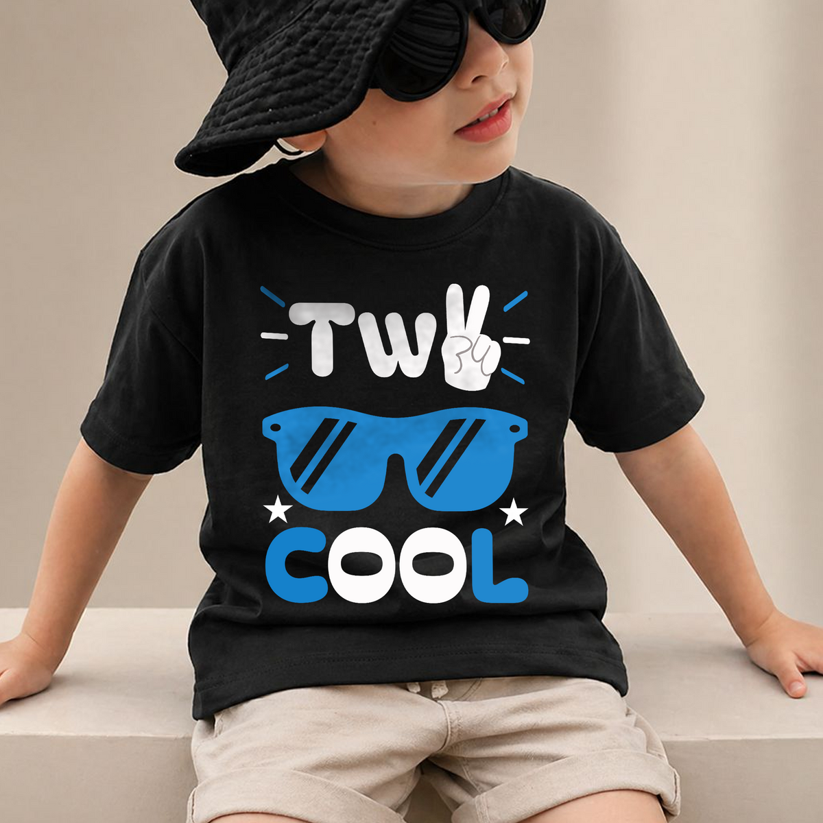Toddler Personalized Cool Kid 2nd Birthday Shirt Boy — product view 2