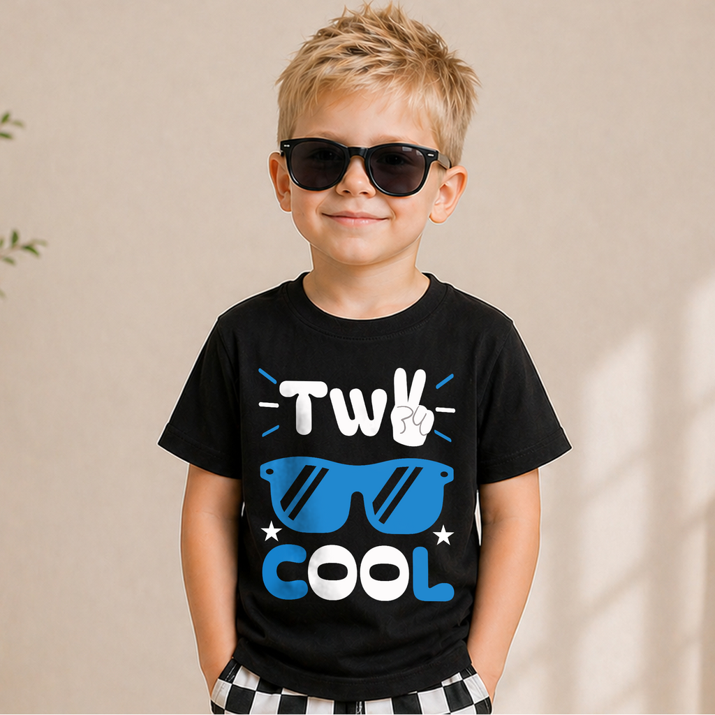Toddler Personalized Cool Kid 2nd Birthday Shirt Boy — product view 5