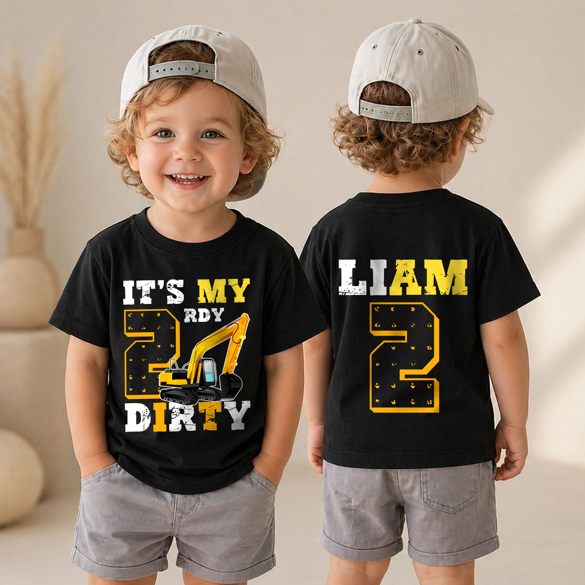 Boys Personalized I'm 2 and Digging It Birthday Outfit Boy — product view 4