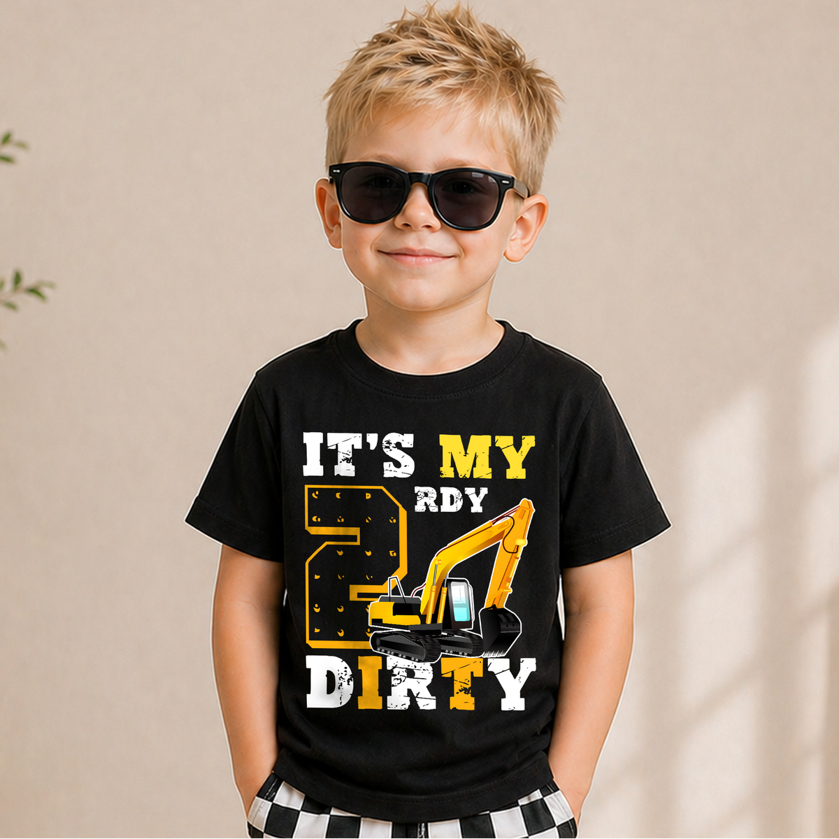 Boys Personalized I'm 2 and Digging It Birthday Outfit Boy — product view 5