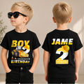 Custom Name I'm 2 and Digging It 2nd Birthday Shirt, Construction Truck — product view 1