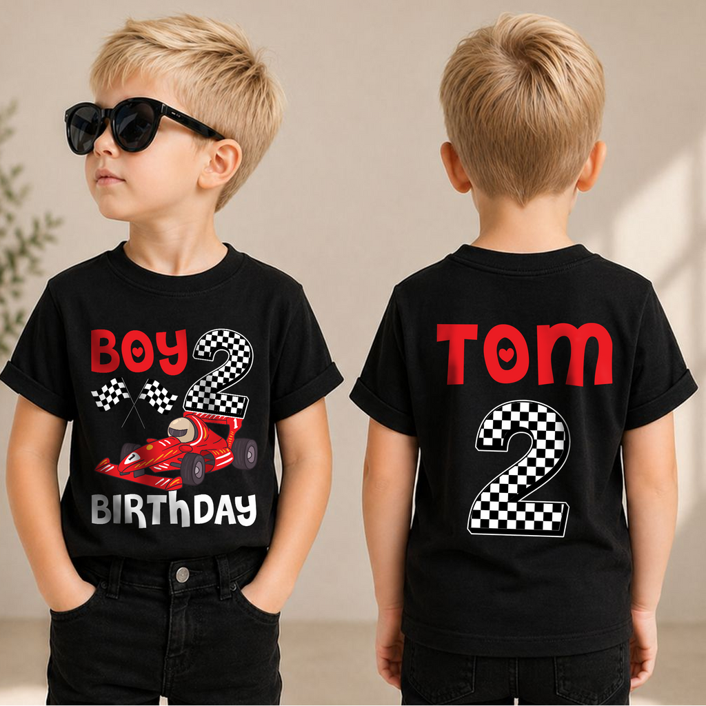 Personalized TWO FAST Birthday Outfit Boy, Racing — product view 1