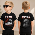 Custom Name TWO FAST Birthday Outfit Boy, Racing — product view 1