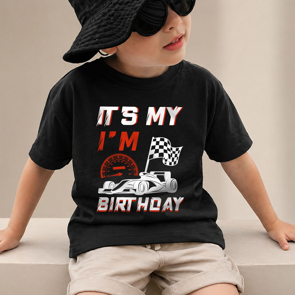 Custom Name TWO FAST Birthday Outfit Boy, Racing — product view 2