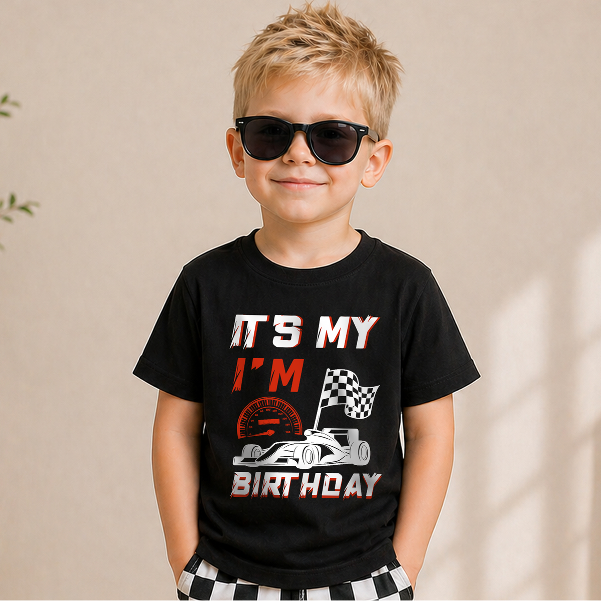 Custom Name TWO FAST Birthday Outfit Boy, Racing — product view 5