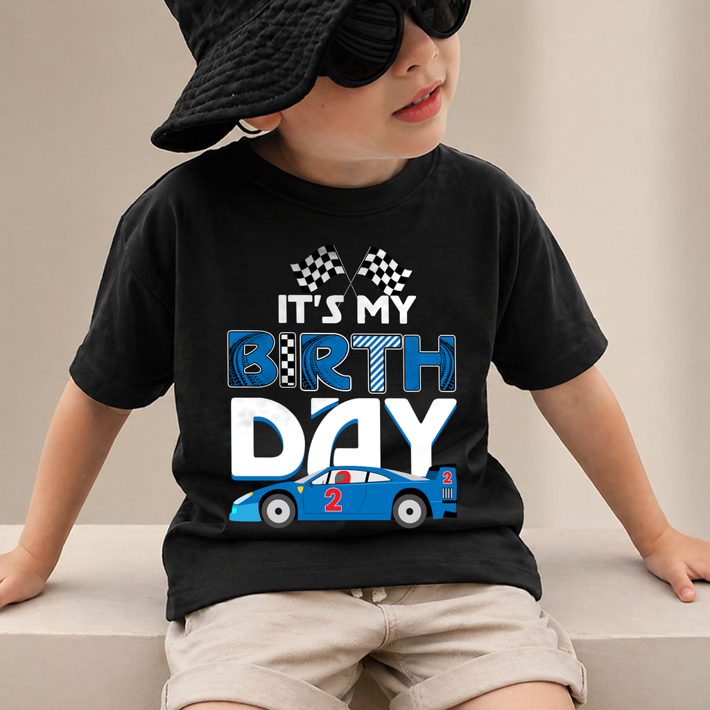 Custom TWO FAST Birthday Outfit Boy, Racing — product view 2