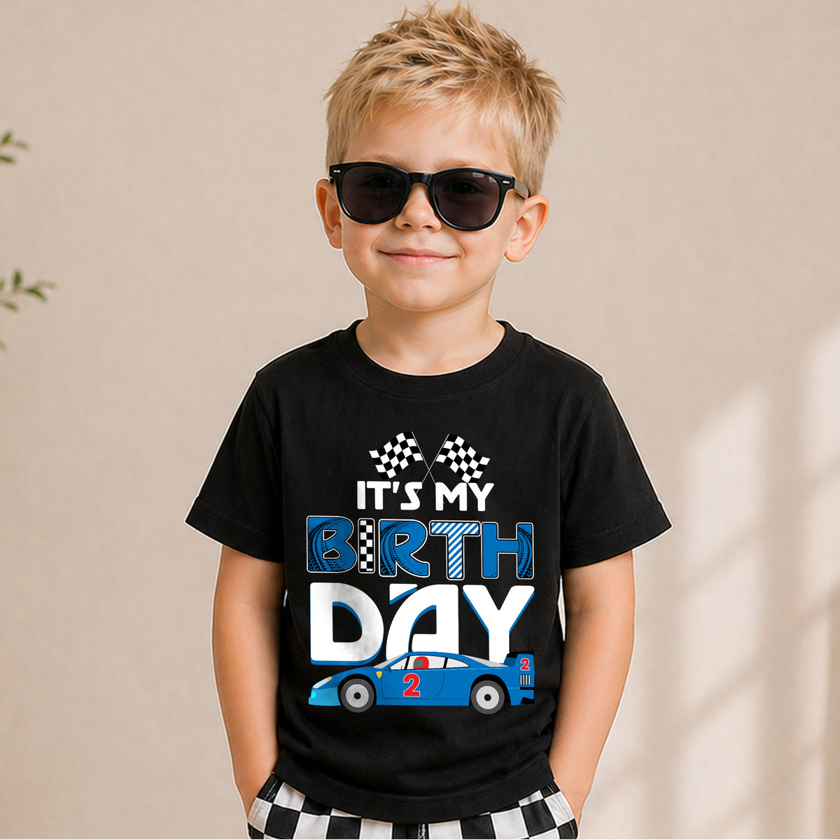 Custom TWO FAST Birthday Outfit Boy, Racing — product view 5