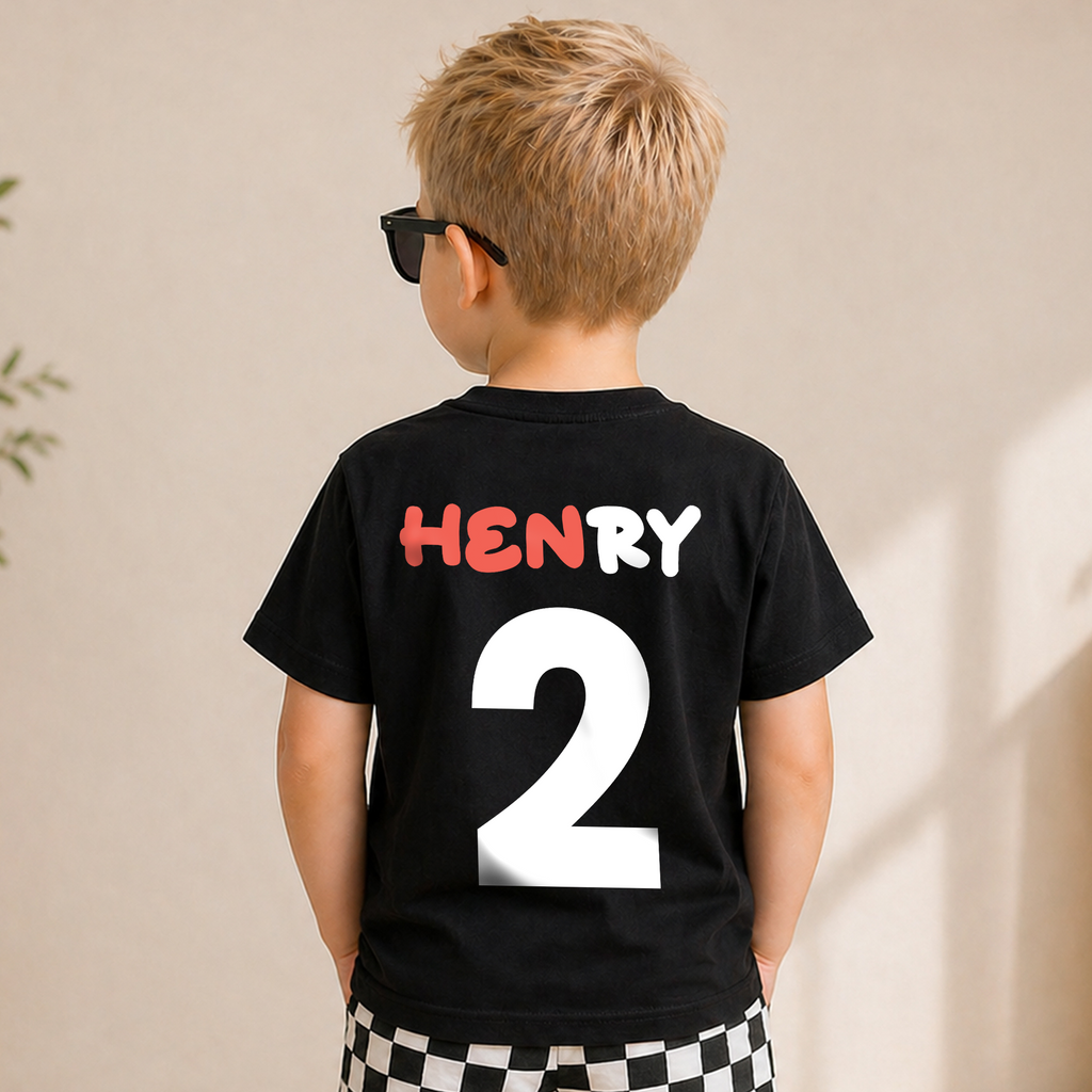 Custom Name Train 2nd Birthday Shirt Boy, Choo Choo Two Two — product view 6