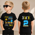 Custom Train 2nd Birthday Shirt Boy, Choo Choo I'm 2 — product view 1