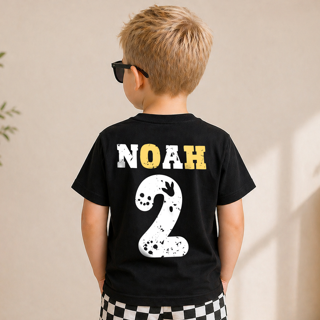Custom Rawr I'm 2 2nd Birthday Shirt for Boys, T-Rex — product view 6