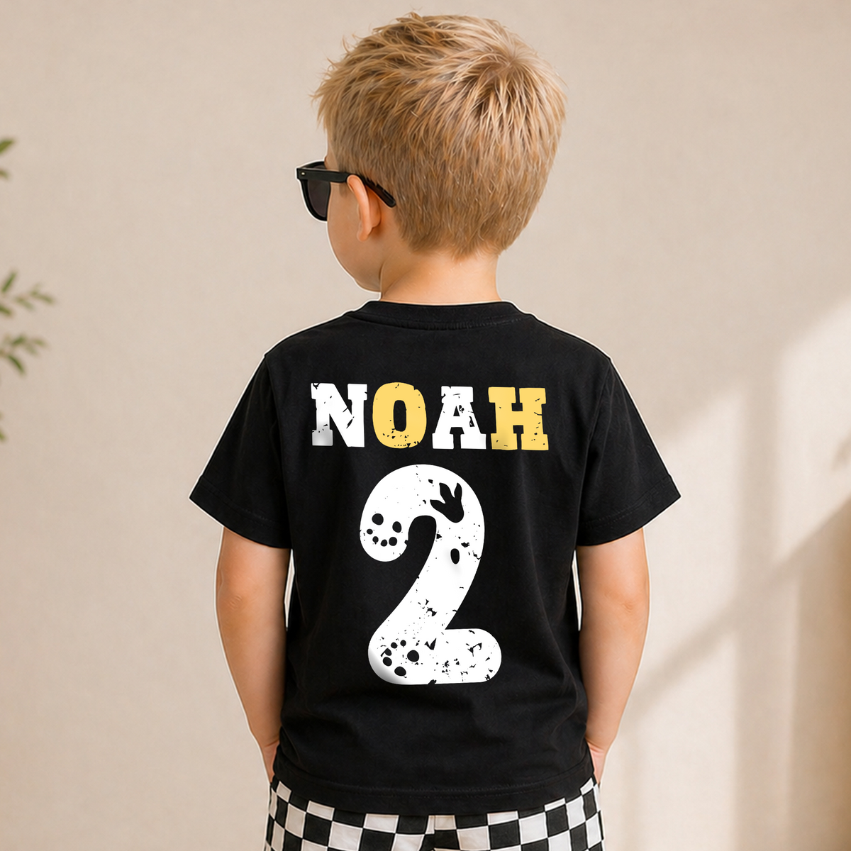 Custom Rawr I'm 2 2nd Birthday Shirt for Boys, T-Rex — product view 6