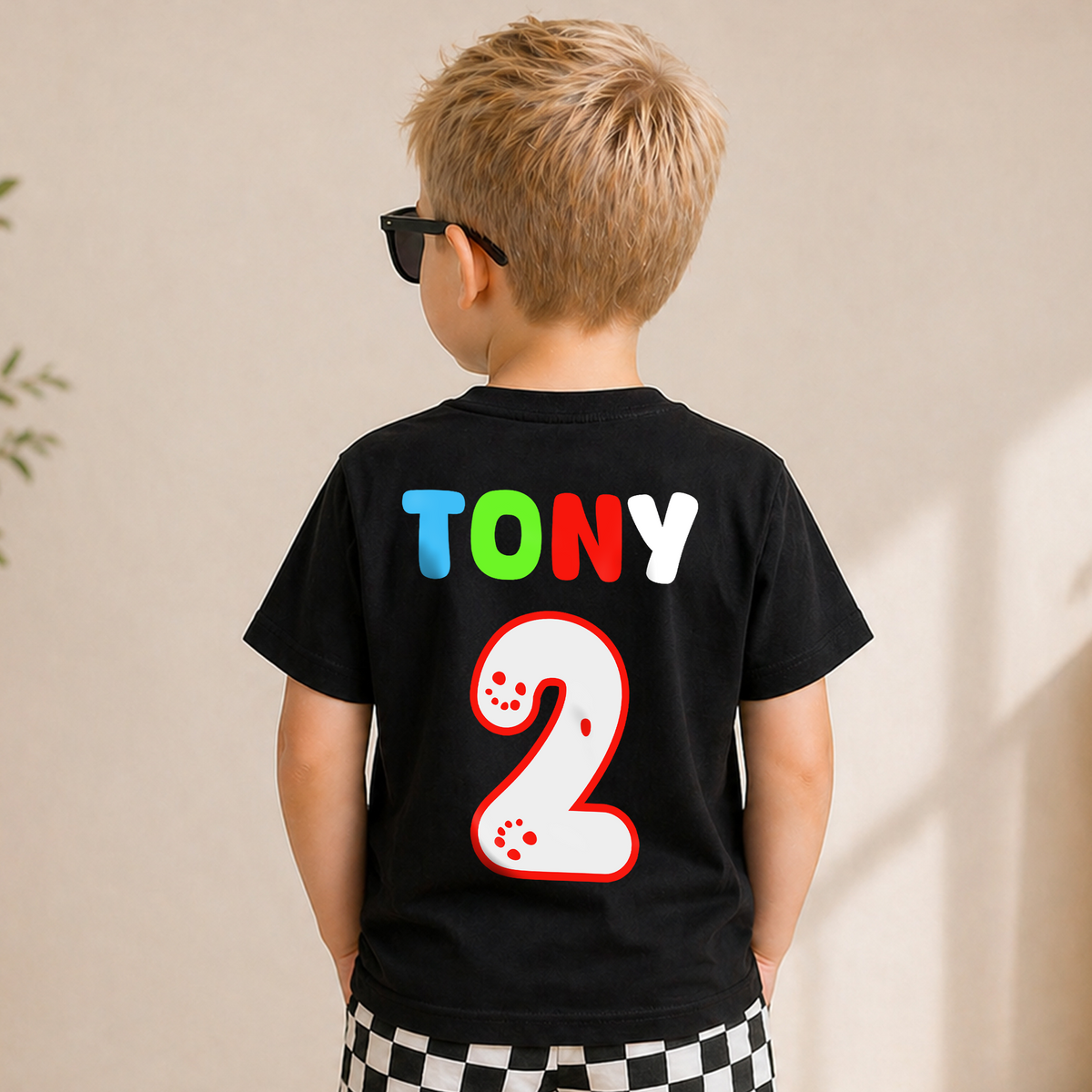 Toddler Personalized Rawr I'm 2 2nd Birthday Shirt for Boys — product view 6