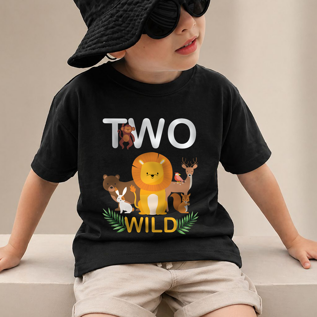Custom Wild 2nd Birthday Shirt Boy, Two Wild — product view 2