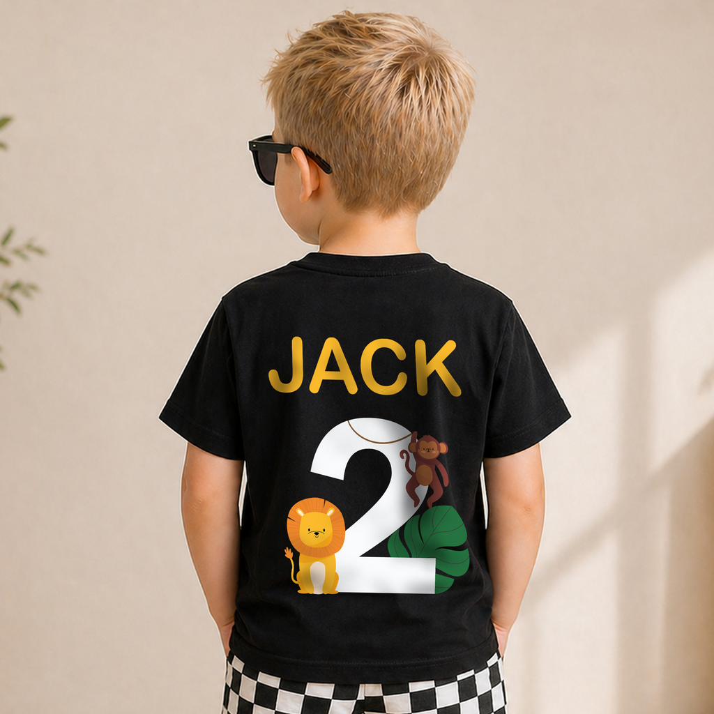 Custom Wild 2nd Birthday Shirt Boy, Two Wild — product view 6
