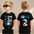 Custom Space Birthday Boy Shirt, Toddler Tee — product view 3