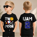 Boys Custom Space Birthday Boy Shirt — product view 3