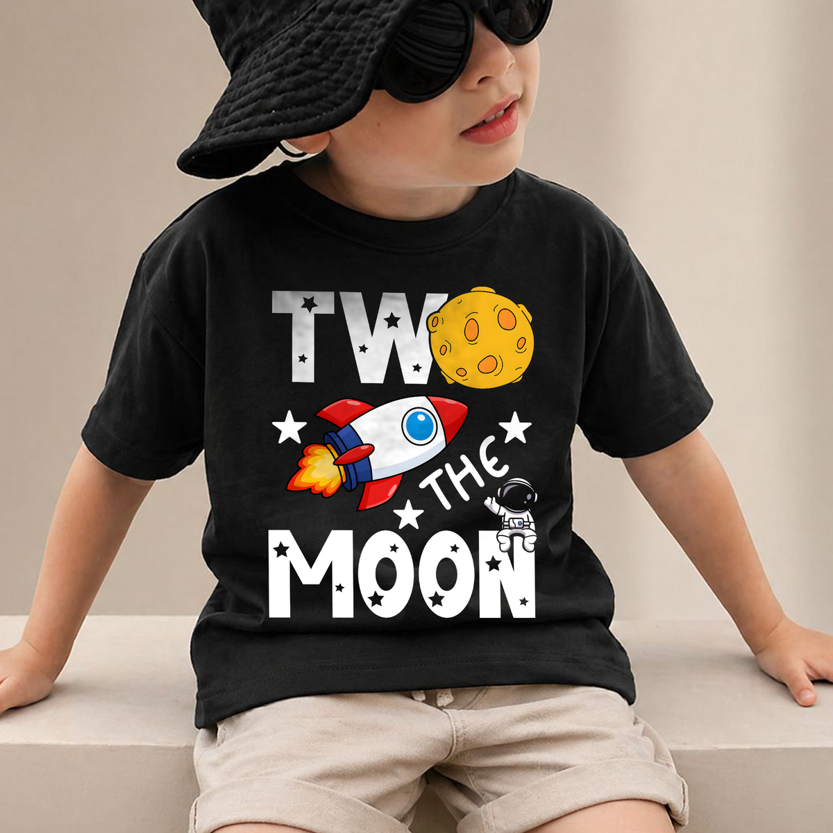 Boys Custom Space Birthday Boy Shirt — product view 4