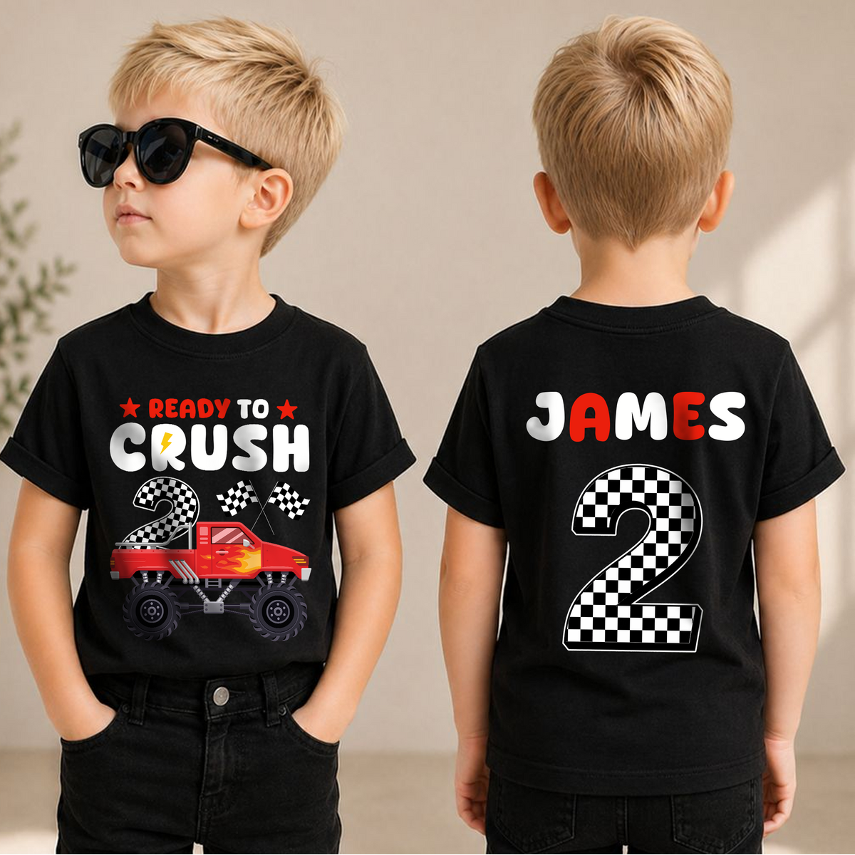 Toddler Personalized I'm Ready To Crush Birthday Outfit — product view 1